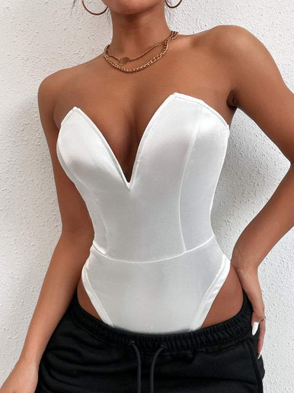 Women’s sexy V -neck tube top jacket