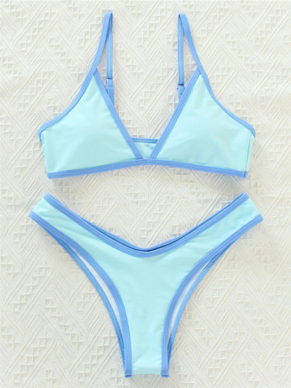 Women’s Solid Color Bikini Sexy Sports Contrast Color Bikini - Pattern5 / S