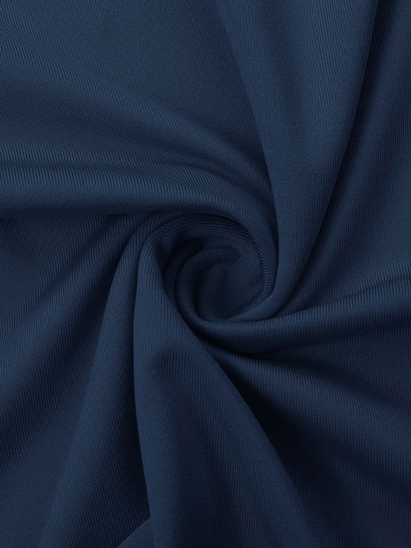 Navy blue fabric swirl illustrating solid color bottoming T-shirt for women