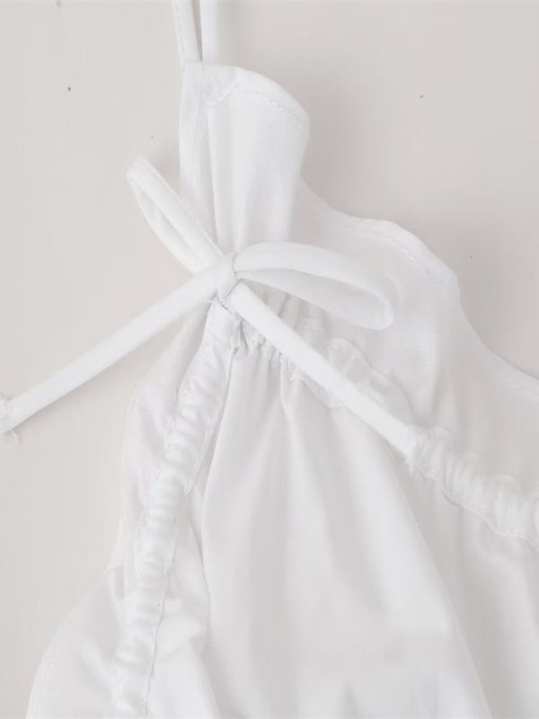 Women’s street fashion bow camisole top