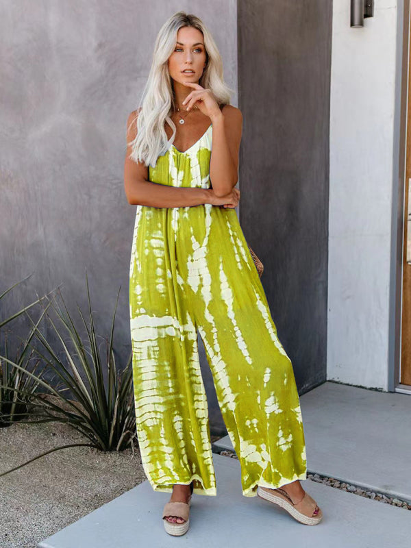 Women’s suspenders sexy wide-leg jumpsuit