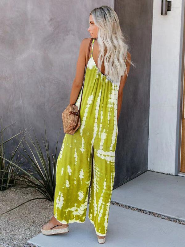 Women’s suspenders sexy wide-leg jumpsuit
