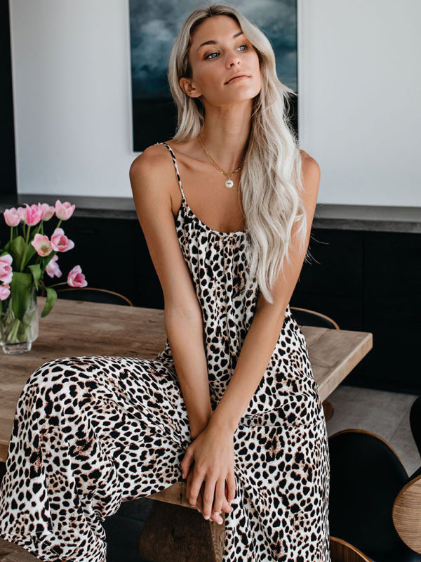 Women’s suspenders sexy wide-leg jumpsuit