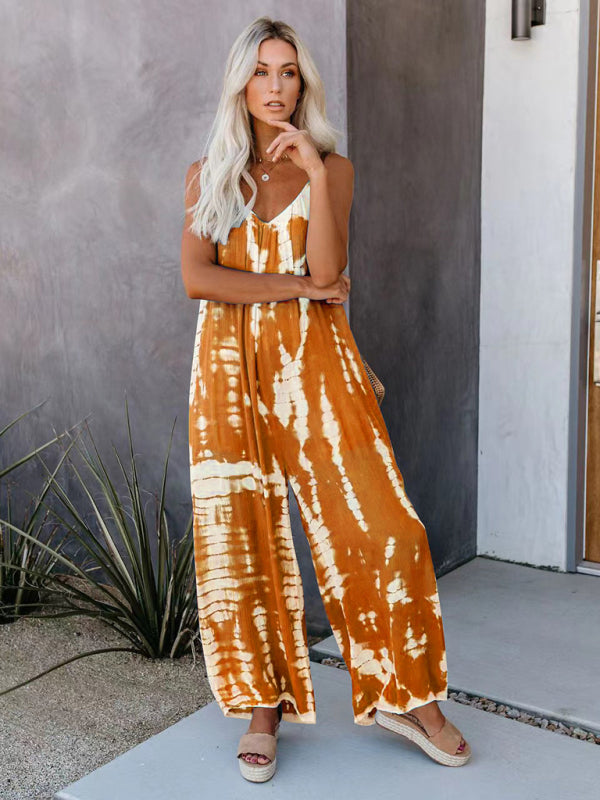 Women’s suspenders sexy wide-leg jumpsuit