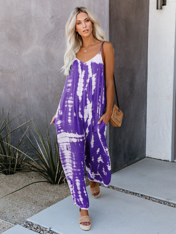 Women’s suspenders sexy wide-leg jumpsuit