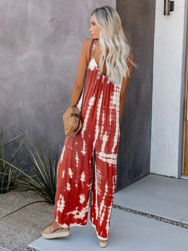 Women’s suspenders sexy wide-leg jumpsuit