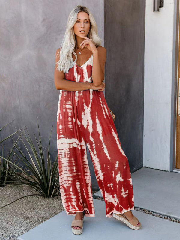 Women’s suspenders sexy wide-leg jumpsuit
