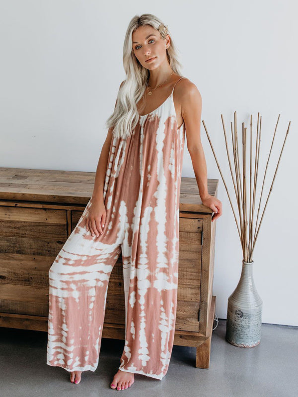 Women’s suspenders sexy wide-leg jumpsuit