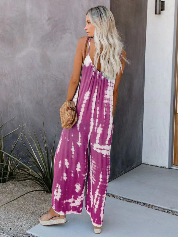 Women’s suspenders sexy wide-leg jumpsuit
