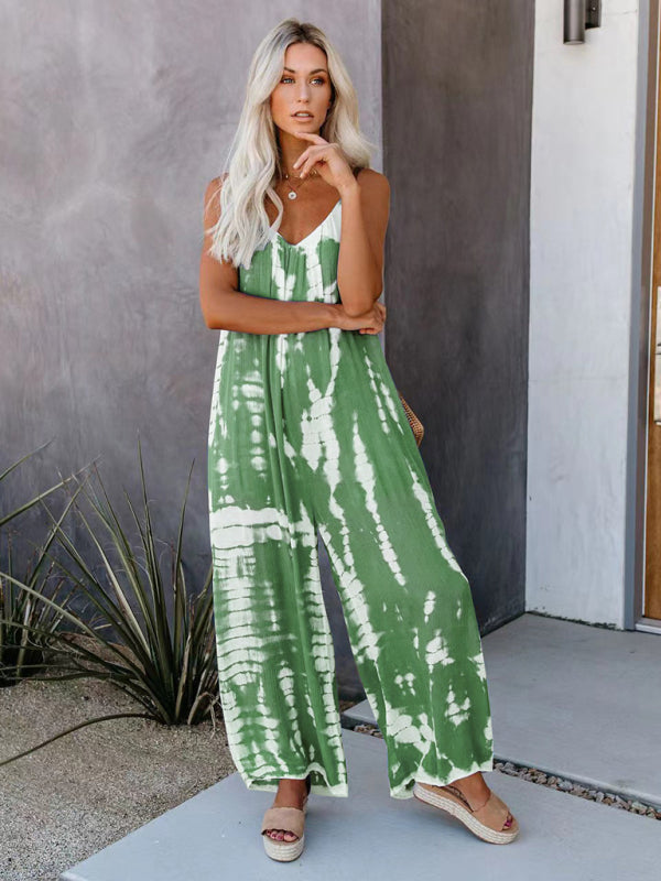 Women’s suspenders sexy wide-leg jumpsuit