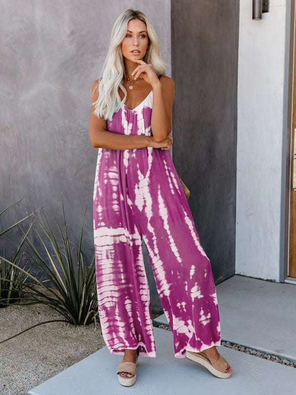 Women’s suspenders sexy wide-leg jumpsuit