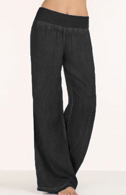 Women’s Thin Denim Wide-Legged Pants Pants