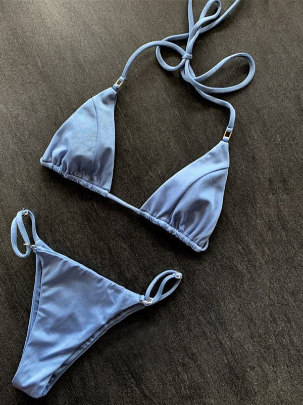 Women’s three-point swimsuit sexy split bikini
