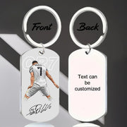 Personalized Keychains for Women Customized Key Chains Men Engraved Name Inspirational Stainless Steel Dog Tag