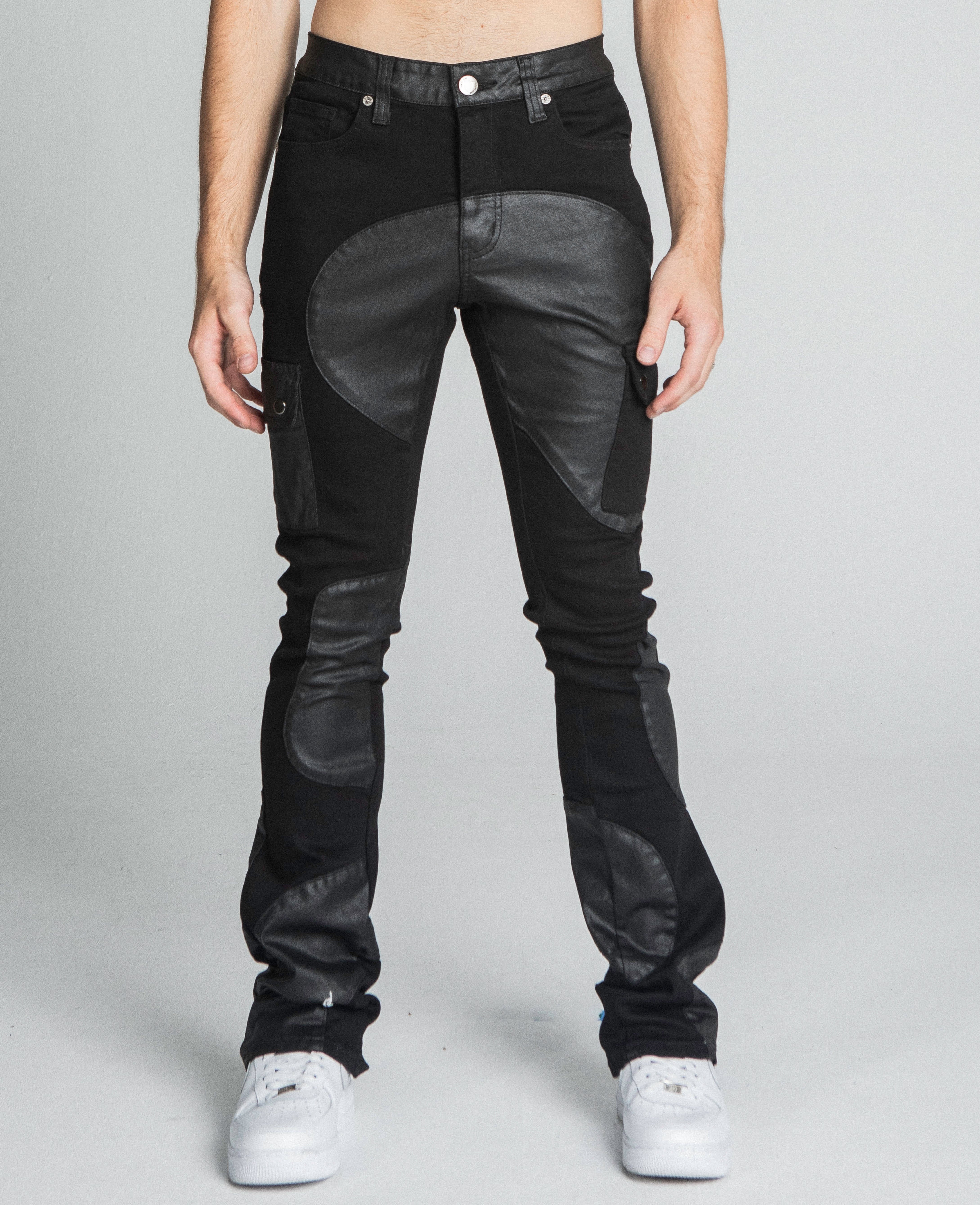 AJ40SK COLOR BLOCK STACKED JEANS