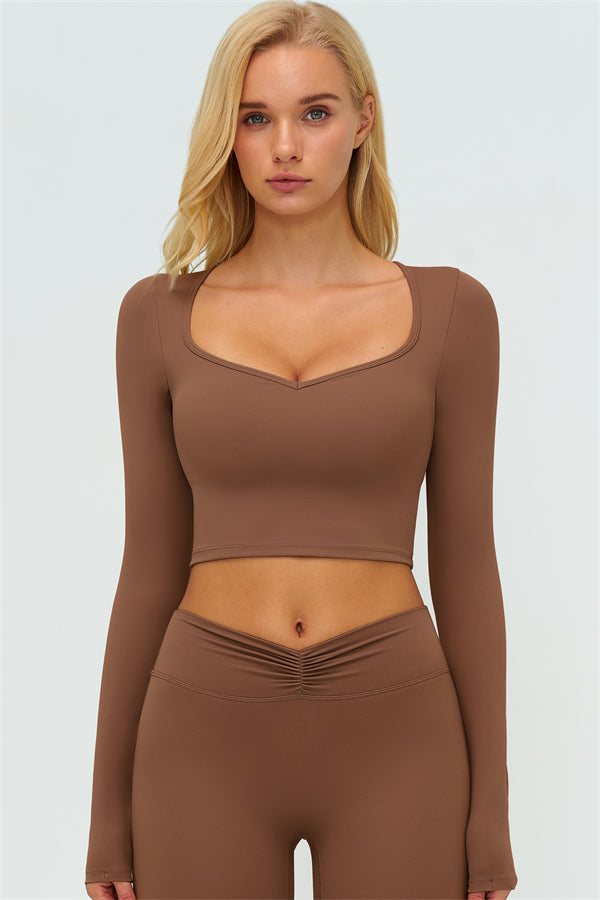 The Lushness Long Sleeve Crop top
