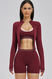The Unbound Jacket Sports Bra Shorts 3-Piece Set