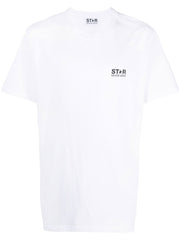 Golden Goose Men Star Collection T-Shirt With Contrasting Logo And Star