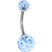 Light Blue PREMIER Soccer Ball Banana Belly Ring