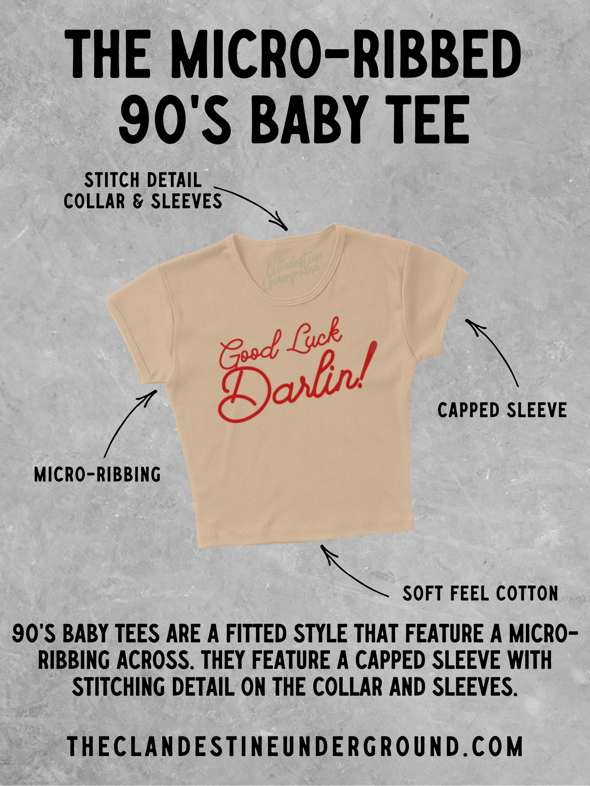 Underground Original Design: Babe Micro-Ribbed Cropped Baby Tee
