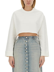 Courreges Women Cropped Sweatshirt