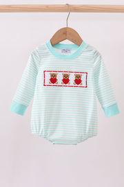 Blue bear embroidery bubble