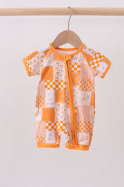 Tennessee floral checkered bamboo romper