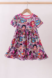 Purple character bamboo dress