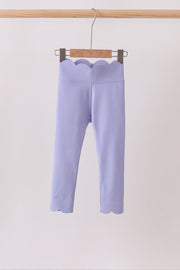 Violet Scalloped Yoga Active Leggings