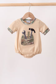 Khaki Toolbox Applique Bubble