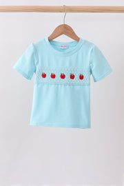 Blue Apple Smocked Top