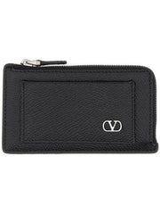 Valentino Garavani Men "Vlogo Signature" Leather Coin Purse