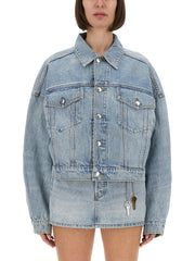 Alexander Wang Women Denim Clip-On Trucker Jacket