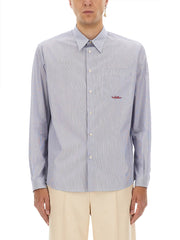 Valentino Men Striped Cotton Shirt
