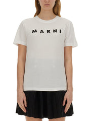 Marni Women Cotton T-Shirt With Logo