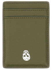 Alexander Mcqueen Men Magnetic Card Holder "Skull"