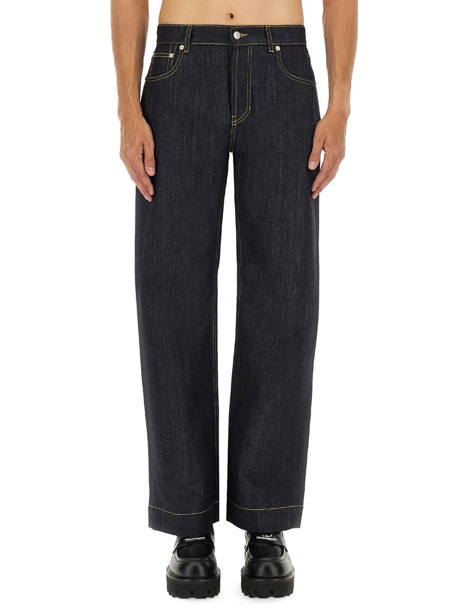 Alexander Mcqueen Men Wide Leg Jeans