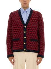 Valentino Men Cardigan With "Toute La V" Pattern
