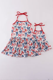 Bow print mom&me top