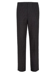 Fendi Men Linen Ff Jacquard Trousers