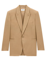 Saint Laurent Men Wool Gabardine Single-Breasted Jacket