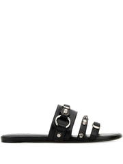 Balenciaga Women City Flat Mule In Arena Lambskin
