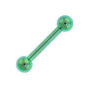 Solid Titanium Green Barbell 5/16-3mm