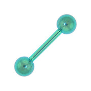 Solid Titanium Green Barbell 5/16-4mm