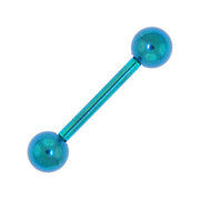 Solid Titanium Lake Blue Barbell 3/8-4mm