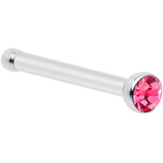 20G Stainless Steel Pink Gem Micro Nose Bone