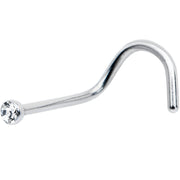 20G Stainless Steel Crystalline Gem Micro Nose Ring Twister