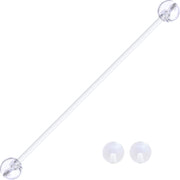 Pregnant Belly Button Ring With Clear UV Ends