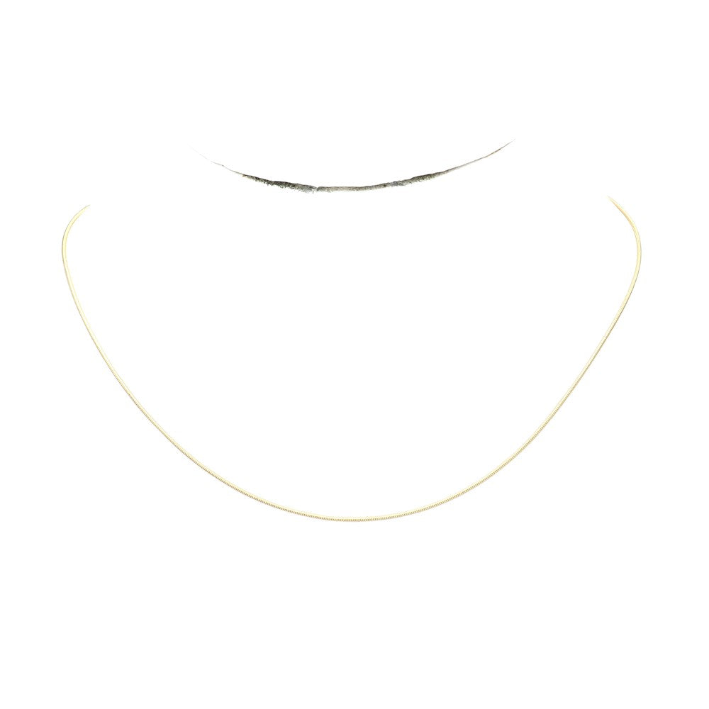 16 INCH, 1mm Stainless Steel Metal Chain Necklace