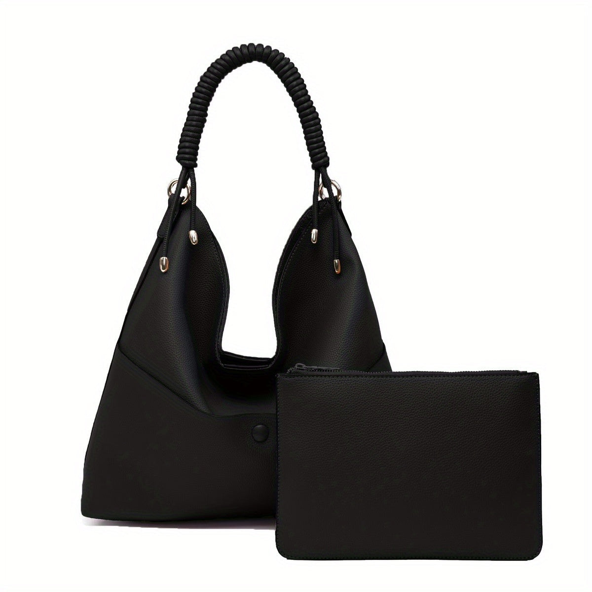 Soft Hobo Bag Unique Drawstring Handle